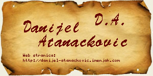 Danijel Atanacković vizit kartica
